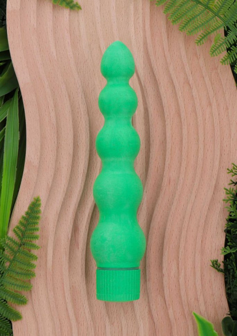 Vibrator biodegradabil Eco Vibrator, Green (18.5cm) - Img 2