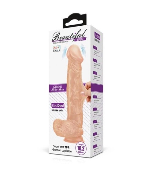 Vibrator clasic cu ventuza de fixare 26cm VIBRATOR BEAUTIFUL BERGRISI - Img 7