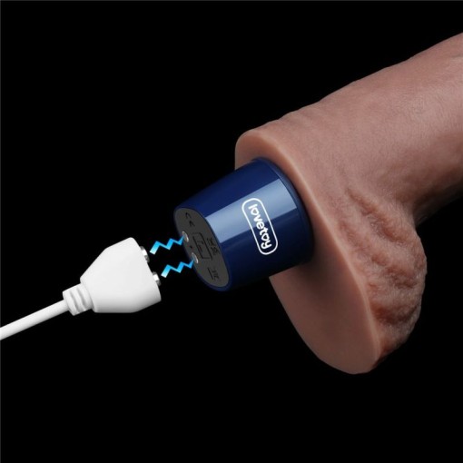 Vibrator clasic din silicon cu 10 moduri de vibratii REAL SOFTEE Rechargeable (27cm) - Img 2