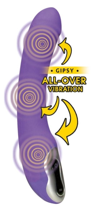 Vibrator cu 3 motoare silentioase (afisaj LED) si 7 moduri de vibratie, purple (23 cm) - Img 4
