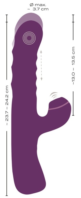 Vibrator cu stimulare clitoris si punct G cu miscare sus in jos Javida 10 moduri de vibratii - Img 7