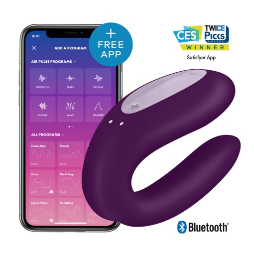 Vibrator inteligent pentru cupluri Satisfyer - Double Joy Satisfyer Connect - Img 7