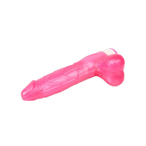 Vibrator Luv Pleaser cu aspect realist si vibratii de intensitate reglabila Luv Pleaser, pink (20cm) - Img 3