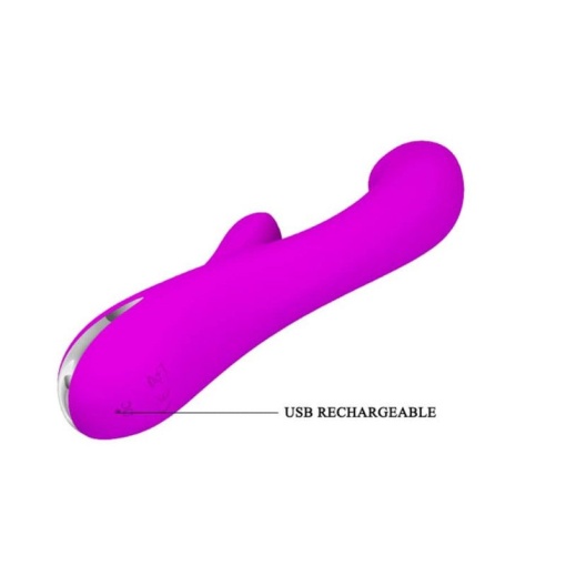 Vibrator rabbit din silicon cu 12 functii de vibratie si functie de incalzire Cornelius cu Incalzire 21cm - Img 3