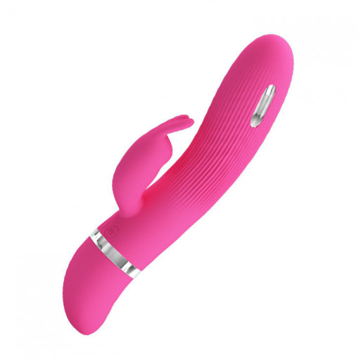 Vibrator rabbit din silicon, cu stimulare electrica Pretty Love Ingram (19.2cm) - Img 3