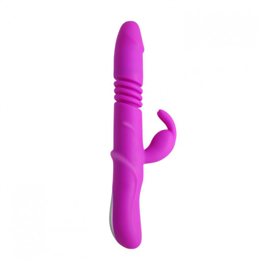 Vibrator rabbit high tech din silicon cu miscare inainte-inapoi Vibrator Pretty Love Ward In-Out 26cm - Img 2