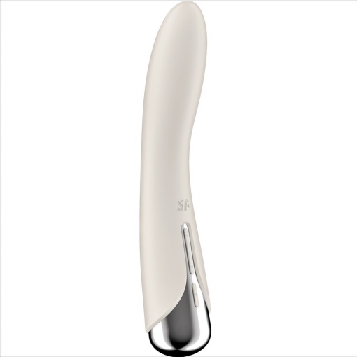 Vibrator rotativ pentru punctul G cu 5 viteze de rotație Satisfyer Spinning Vibe 1, Beige - Img 3