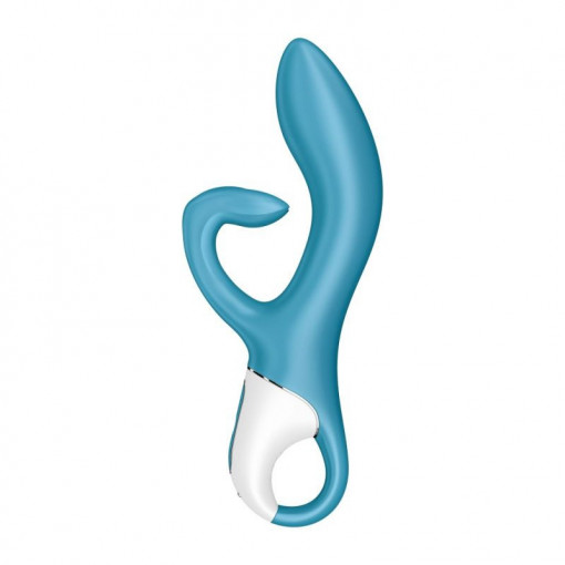 Vibrator stimulare dubla Satisfyer Embrace me, turquoise (21cm) - Img 2