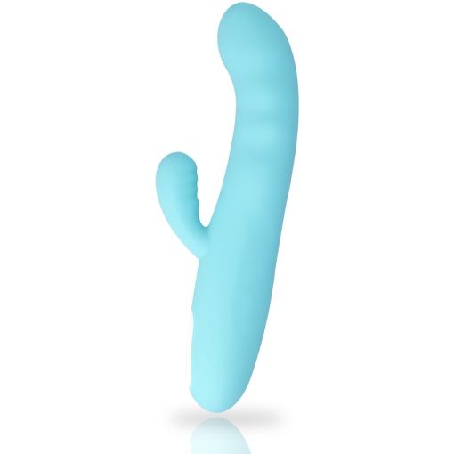 Vibrator stimulator cu miscari rotative G-Spot si clitoris Mia Eiffel TURQUOISE