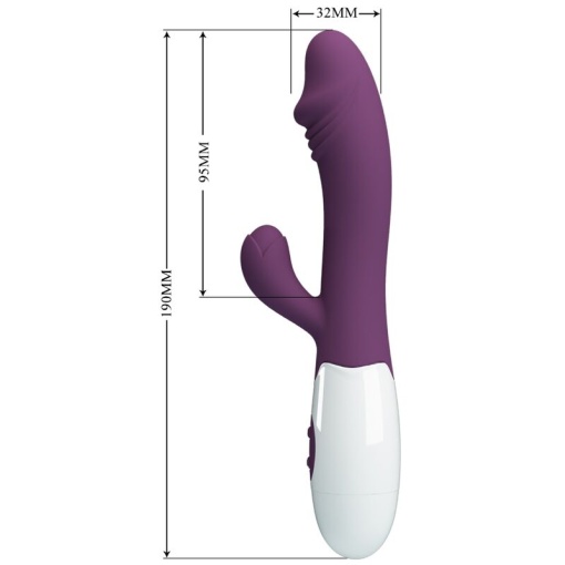 Vibrator stimulator punct G si clitoris Pretty Love - Snappy G-Spot Vibrator Purple 30 funcții de vibrație - Img 2