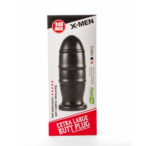 X-Men 10" Extra Large Butt Plug Black I (25.4cm) - Img 3