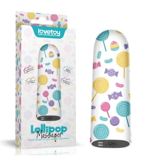 Aparat de masaj mini "Lollipop" cu motor puternic si 10 functii de vibratie - Img 2