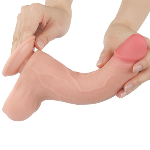 DILDO 8.5'' SLIDING SKIN DUAL LAYER DONG FLESH (22cm) - Img 2