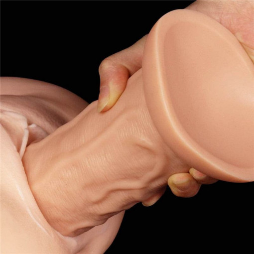 Dildo de marime gigantica Realistic Curved Dildo Flesh 23 x 6.5cm - Img 3