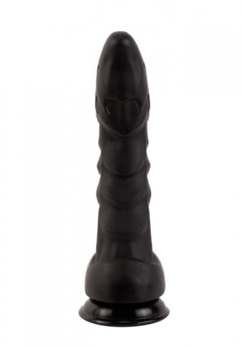 Dildo din material de inalta calitate cu ventuza de fixare X-Men 11,9" David Cock black (28cm) - Img 2