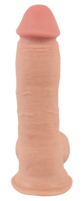 Dildo flexibil realist cu o ventuza puternica, piele mobila cu vene Dildo with movable Skin (19,9 cm)