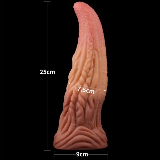 Dildo gigant fantezist tentacul 10'' Dual layered Platinum Silicone Tongue 25cm