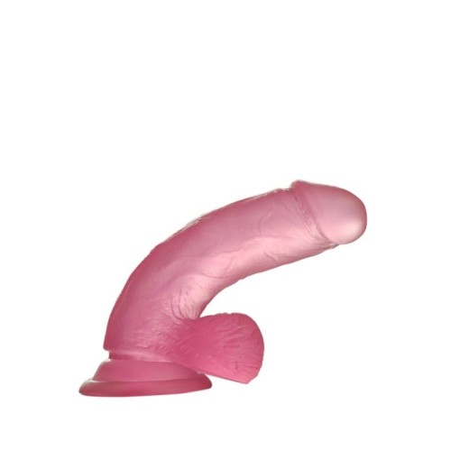 Dildo jelly mic realist 6" Jelly Studs Crystal Dildo Small - Pink