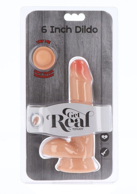 Dildo premium, ce imita perfect pielea umana Dual Density Dildo 6 inchi Balls - Img 2