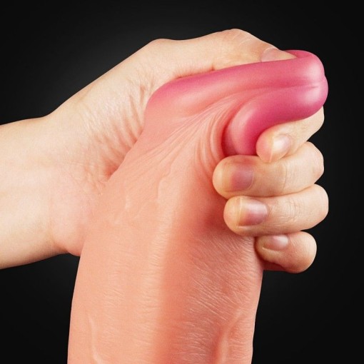 Dildo realist cu două straturi de silicon  Dildo 12 Dual Layered Platinum Silicone Cock 1- 30.5cm x 5.8cm
