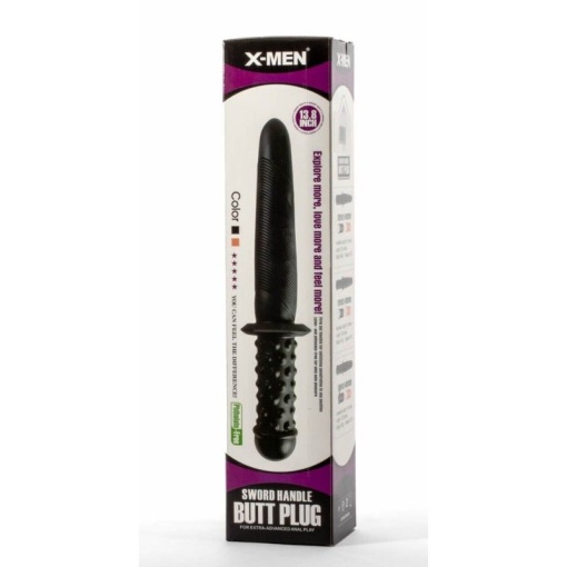 Dop anal X-Men 13.8" Sword Handle Butt Plug Black II (35cm x 4.1cm) - Img 2