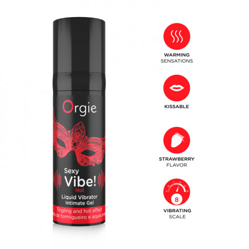Gel stimulant Sexy Vibe! HOT Kissable Exciting Gel 15ml - Img 2