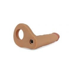 Inel penis cu stimulare anala cu vibratii The Ultra Soft Double-Vibrating 5.8'' - Img 5