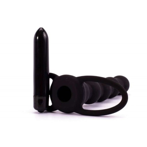 Inel penis Stimulator anal din silicon si cu vibrati Vibrating Fantasy Double Prober