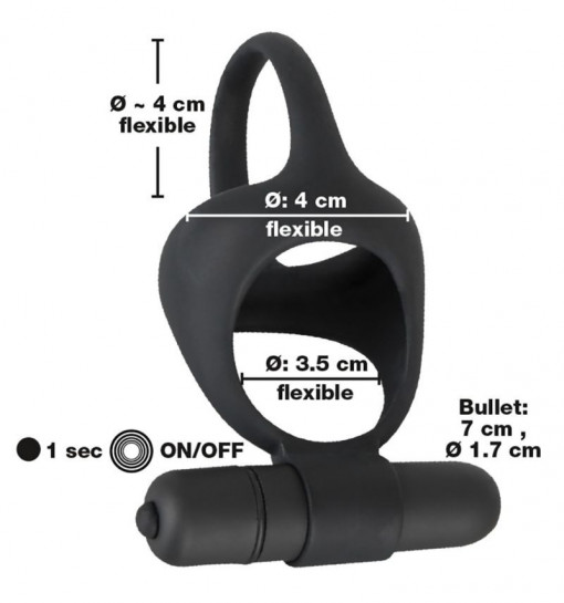 Inel pentru penis cu vibratii Vibrating cock &amp; ball ring - Img 3