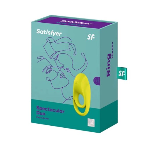 Inel vibrator cu stimulator clitoridian cu 12 moduri de vibratie Satisfyer Spectacular Duo - Img 2