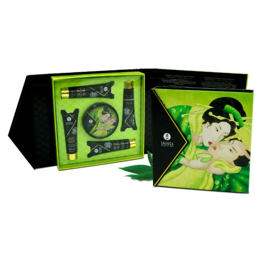 Kit masaj erotic Shunga - Secret Geisha Organic Green Tea Kit - Img 2