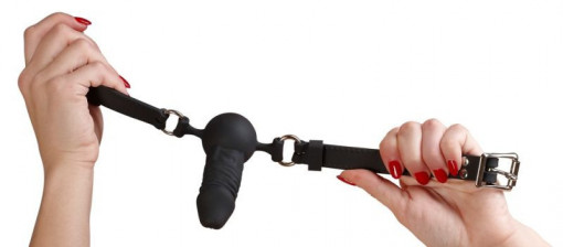Minge gag neagra  Silicone Gag Ball