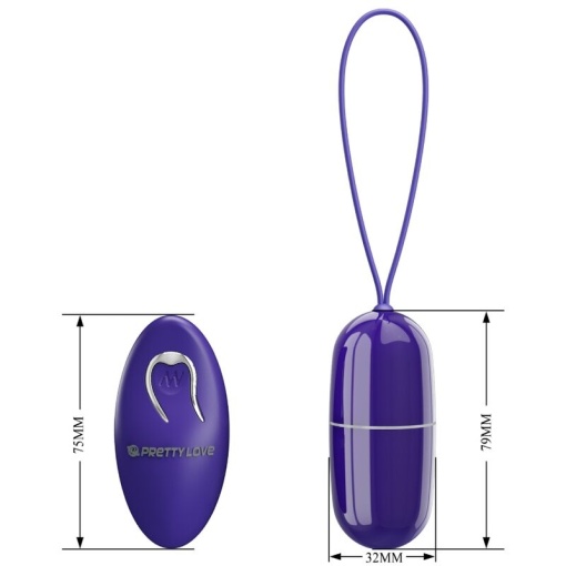 Ou vibrator cu telecomanda wireless Pretty Love Arvin - Youth- (7.9 x 3.2cm) - Img 5