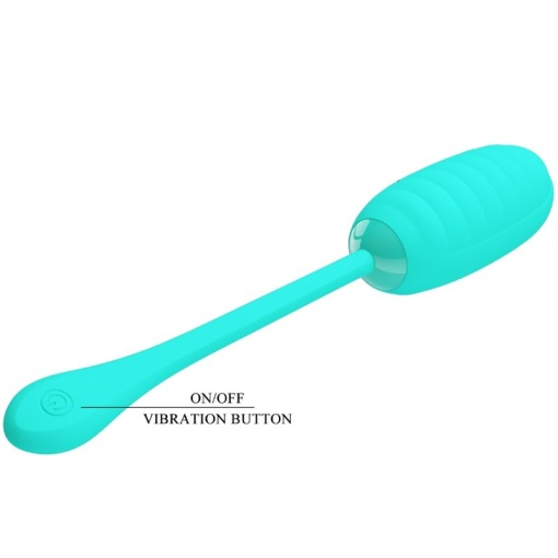 Ou Vibrator Pretty Love Kirk, Turcoaz, Silicon Moale - Img 4