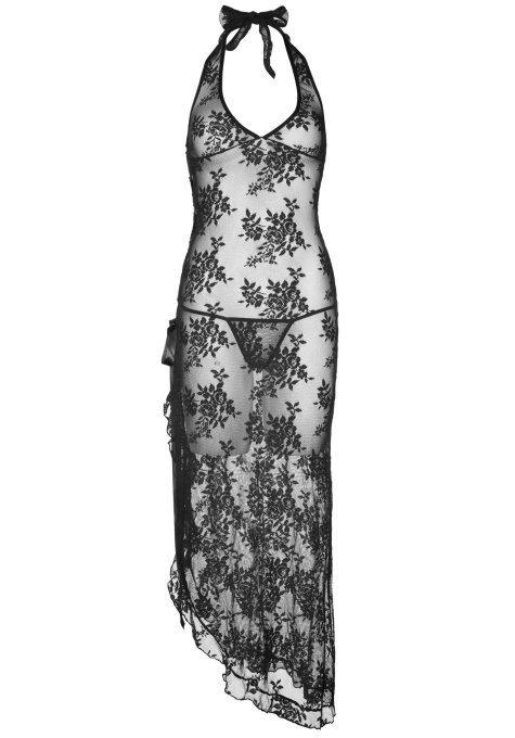Rochie lunga si chilotei asortati, black, Leg Avenue - S/L - Img 2
