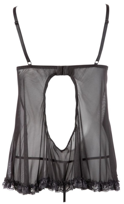 Rüschen-Babydoll Cottelli Lingerie, black - M - Img 2