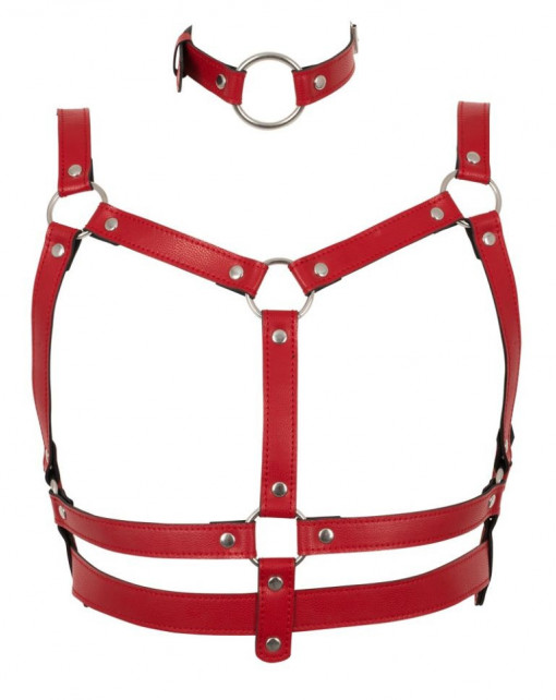 Set de 4 piese cu ham, catuse si gag/choker Harness Set - Img 3