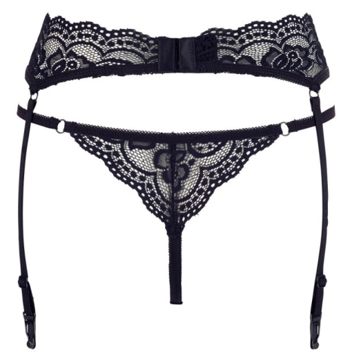 Set portjartier si bikini, Cotelli, negru - L - Img 2