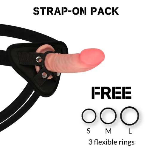 Strapon cu Dildo realistic The Dual Density Tiger 14 cm x 4.46cm - Img 2