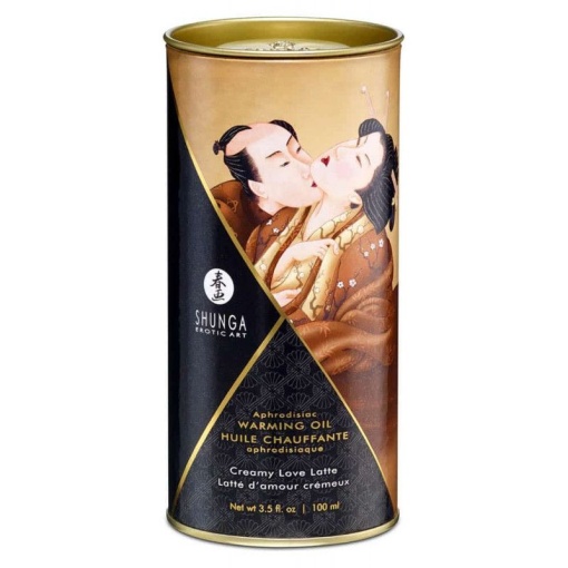 Ulei de masaj cu efect de incalzire Shunga Aphrodisiac Oils Creamy Love Latte - Img 3