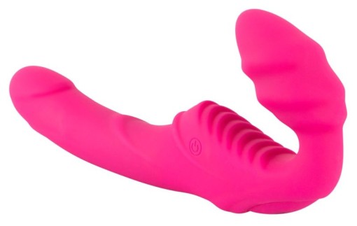 Vibrating Strapless Strap-on cu 9 moduri de vibrație si caneluri mari, stimulatoare - Img 3