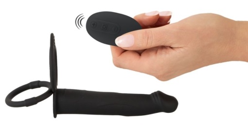 Vibrator anal din silicon cu inel pentru penis RC double fucker (13,1 cm) - Img 2