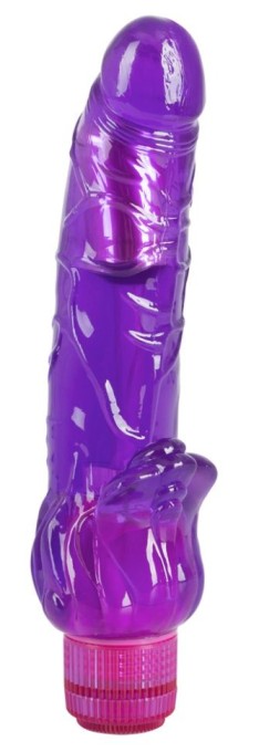 Vibrator clasic cu vene pronuntate si stimulator de clitoris H2O Viking Wet Vibe (23 cm long) - Img 5