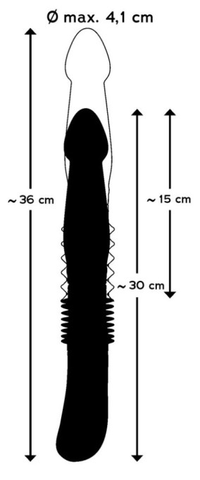 Vibrator cu miscare sus/jos de 6cm Push it ! - Img 2