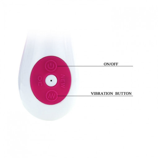 Vibrator cu stimulator clitoridian sub forma de iepuras Pretty Love Gene 20cm - Img 6