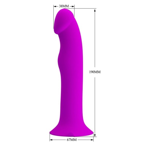 Vibrator cu ventuza, cu 12 functii de vibratie si pulsatie Pretty Love Murray Purple - Img 2