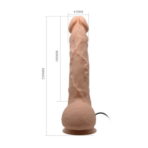 Vibrator cu ventuza si telecomanda Beautiful Jason 9,8 " (25cm) - Img 3