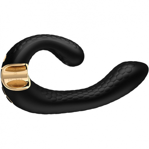 Vibrator de lux stimulator dublu SHUNGA - MIYO INTIMATE  Negru
