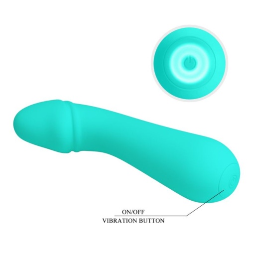 Vibrator din silicon Cetus Turcoaz, 12 Moduri Vibratii, Sillicon, 15 cm - Img 2