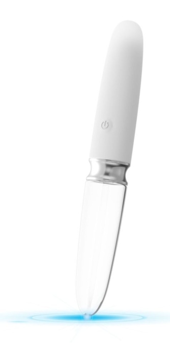 Vibrator drept cu 10 moduri de vibrație Straight LED Vibrator (17.7 cm) Glass/Silicone - Img 6
